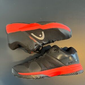 HEAD Revolt Evo 2.0 Black/Fiery Coral Pickleball Shoes | Size 8.5